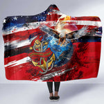 Montford Point Marines Hooded Blanket African American Eagle Anchor Tribute - African Pride