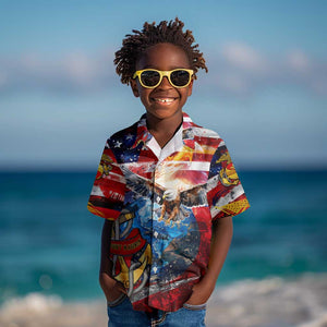 Montford Point Marines Kid Hawaiian Shirt African American Eagle Anchor Tribute - African Pride
