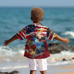 Montford Point Marines Kid Hawaiian Shirt African American Eagle Anchor Tribute - African Pride