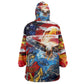 Montford Point Marines Kid Wearable Blanket Hoodie African American Eagle Anchor Tribute - African Pride