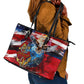 Montford Point Marines Leather Tote Bag African American Eagle Anchor Tribute - African Pride