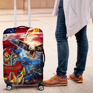 Montford Point Marines Luggage Cover African American Eagle Anchor Tribute - African Pride