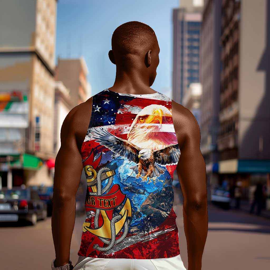 Montford Point Marines Men Tank Top African American Eagle Anchor Tribute - African Pride