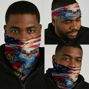 Montford Point Marines Neck Gaiter African American Eagle Anchor Tribute - African Pride