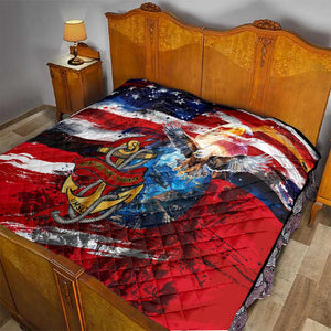 Montford Point Marines Quilt African American Eagle Anchor Tribute - African Pride