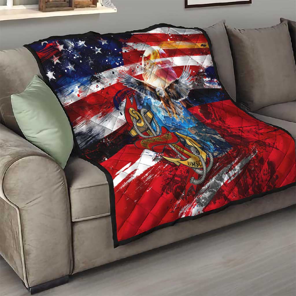 Montford Point Marines Quilt African American Eagle Anchor Tribute - African Pride