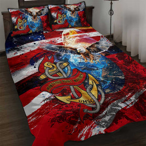 Montford Point Marines Quilt Bed Set African American Eagle Anchor Tribute - African Pride