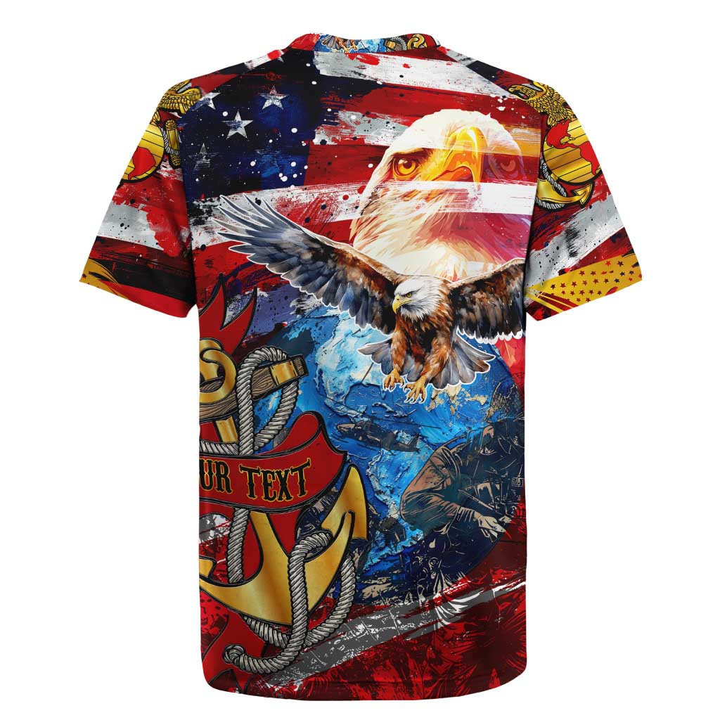 Montford Point Marines Rugby Jersey African American Eagle Anchor Tribute - African Pride