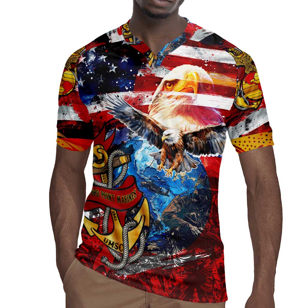Montford Point Marines Rugby Jersey African American Eagle Anchor Tribute - African Pride