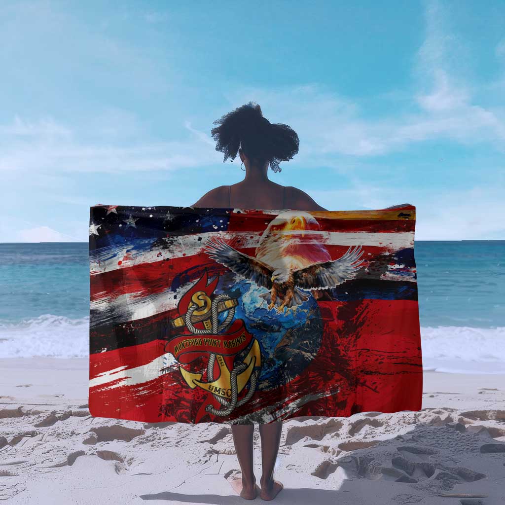 Montford Point Marines Sarong African American Eagle Anchor Tribute - African Pride