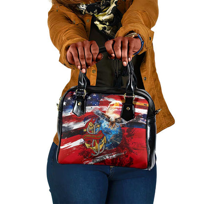 Montford Point Marines Shoulder Handbag African American Eagle Anchor Tribute - African Pride