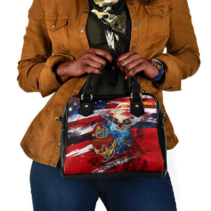Montford Point Marines Shoulder Handbag African American Eagle Anchor Tribute - African Pride