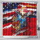Montford Point Marines Shower Curtain African American Eagle Anchor Tribute - African Pride