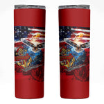 Montford Point Marines Skinny Tumbler African American Eagle Anchor Tribute - African Pride