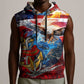 Montford Point Marines Sleeveless Hoodie African American Eagle Anchor Tribute - African Pride