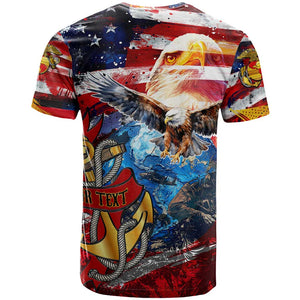 Montford Point Marines T shirt African American Eagle Anchor Tribute - African Pride