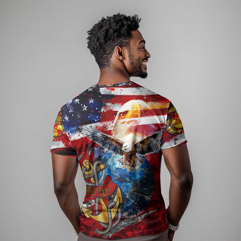 Montford Point Marines T shirt African American Eagle Anchor Tribute - African Pride