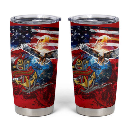 Montford Point Marines Tumbler Cup African American Eagle Anchor Tribute - African Pride
