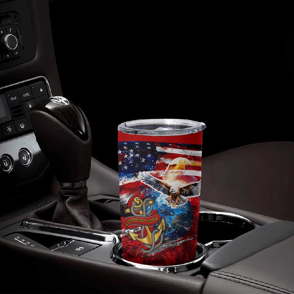 Montford Point Marines Tumbler Cup African American Eagle Anchor Tribute - African Pride