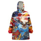 Montford Point Marines Wearable Blanket Hoodie African American Eagle Anchor Tribute - African Pride