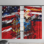 Montford Point Marines Window Curtain African American Eagle Anchor Tribute - African Pride