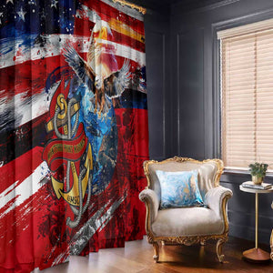 Montford Point Marines Window Curtain African American Eagle Anchor Tribute - African Pride