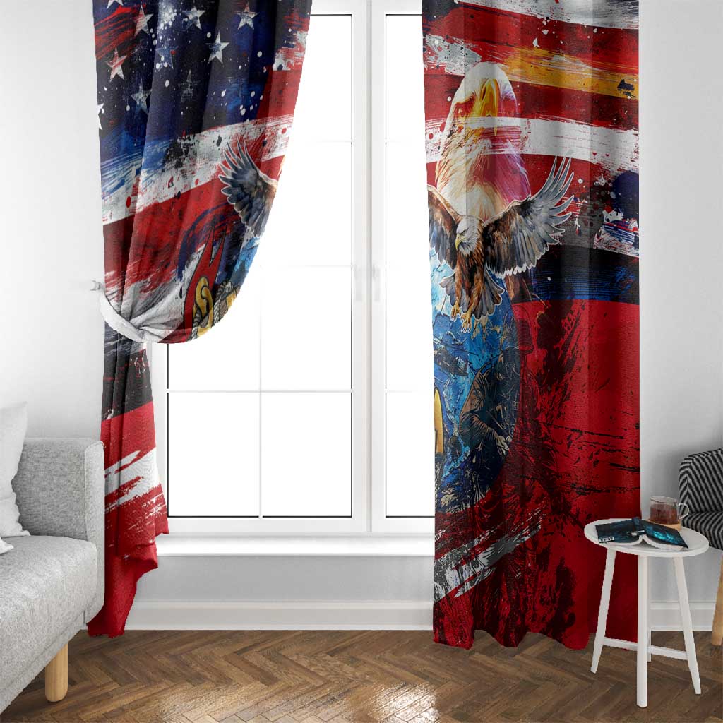 Montford Point Marines Window Curtain African American Eagle Anchor Tribute - African Pride