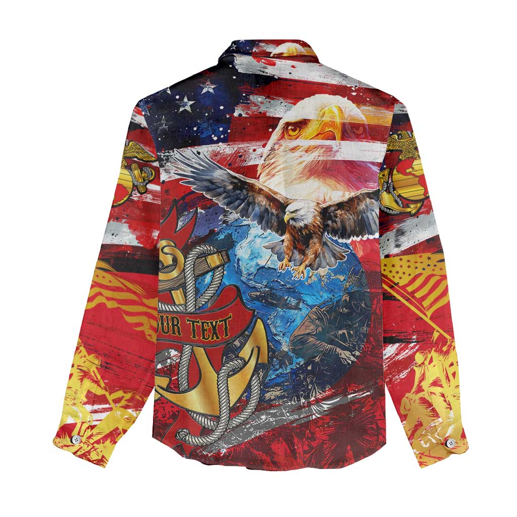 Montford Point Marines Women Casual Shirt African American Eagle Anchor Tribute - African Pride