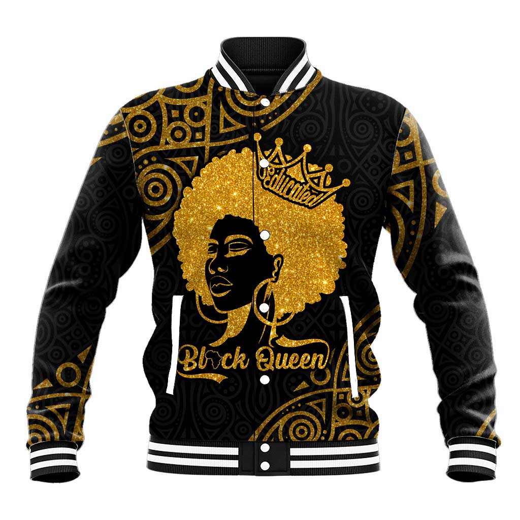 Educated Black Queen Baseball Jacket African Women DT02