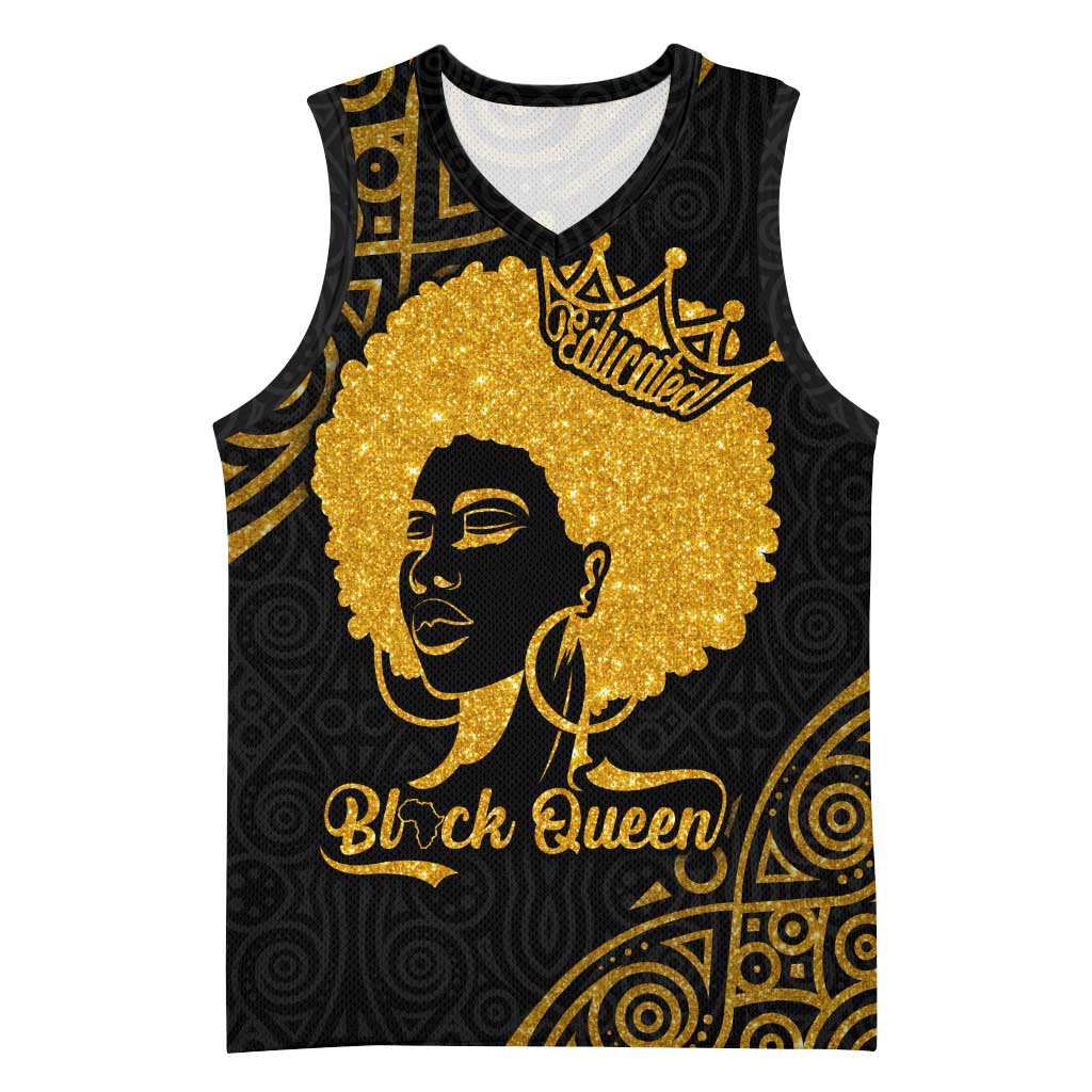 Educated Black Queen Basketball Jersey African Women - African Pride