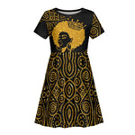 Educated Black Queen Kid Short Sleeve Dress African Women