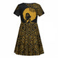 Educated Black Queen Kid Short Sleeve Dress African Women