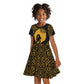 Educated Black Queen Kid Short Sleeve Dress African Women