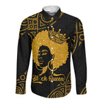 Educated Black Queen Long Sleeve Button Shirt African Women