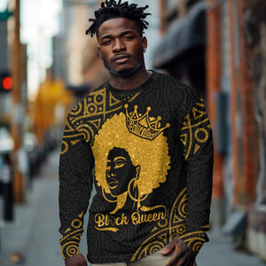 Educated Black Queen Long Sleeve Shirt African Women DT02