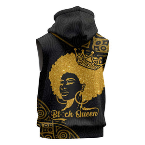 Educated Black Queen Sleeveless Zip Hoodie African Women - African Pride