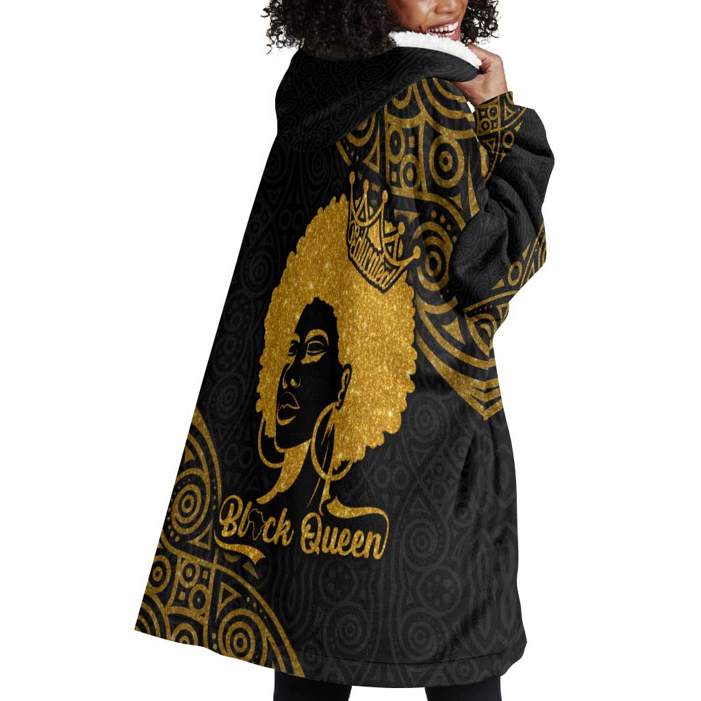 Educated Black Queen Wearable Blanket Hoodie African Women