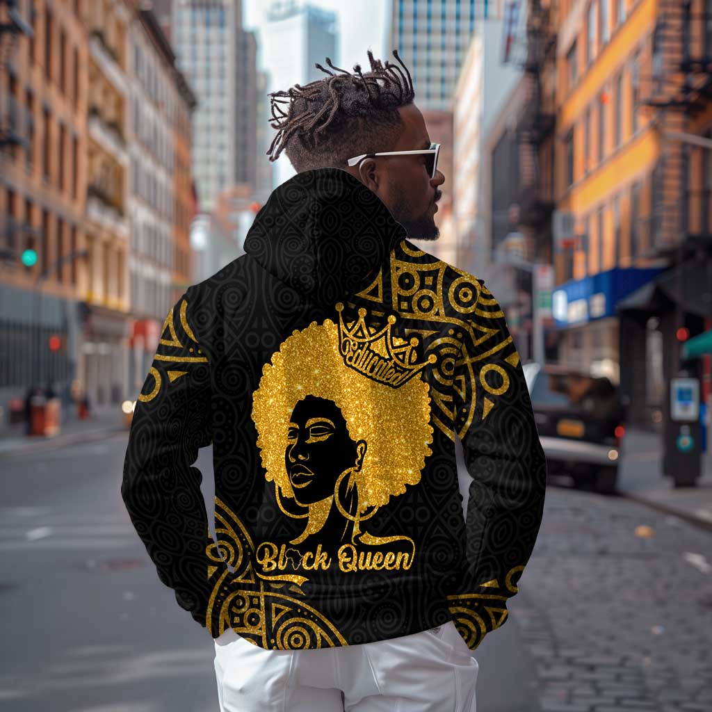 Educated Black Queen Zip Hoodie African Women