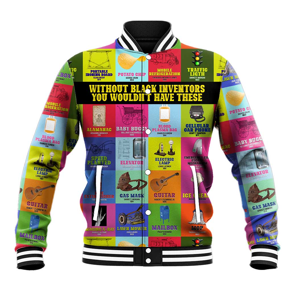 Black Inventions Baseball Jacket African-American Inventors DT02