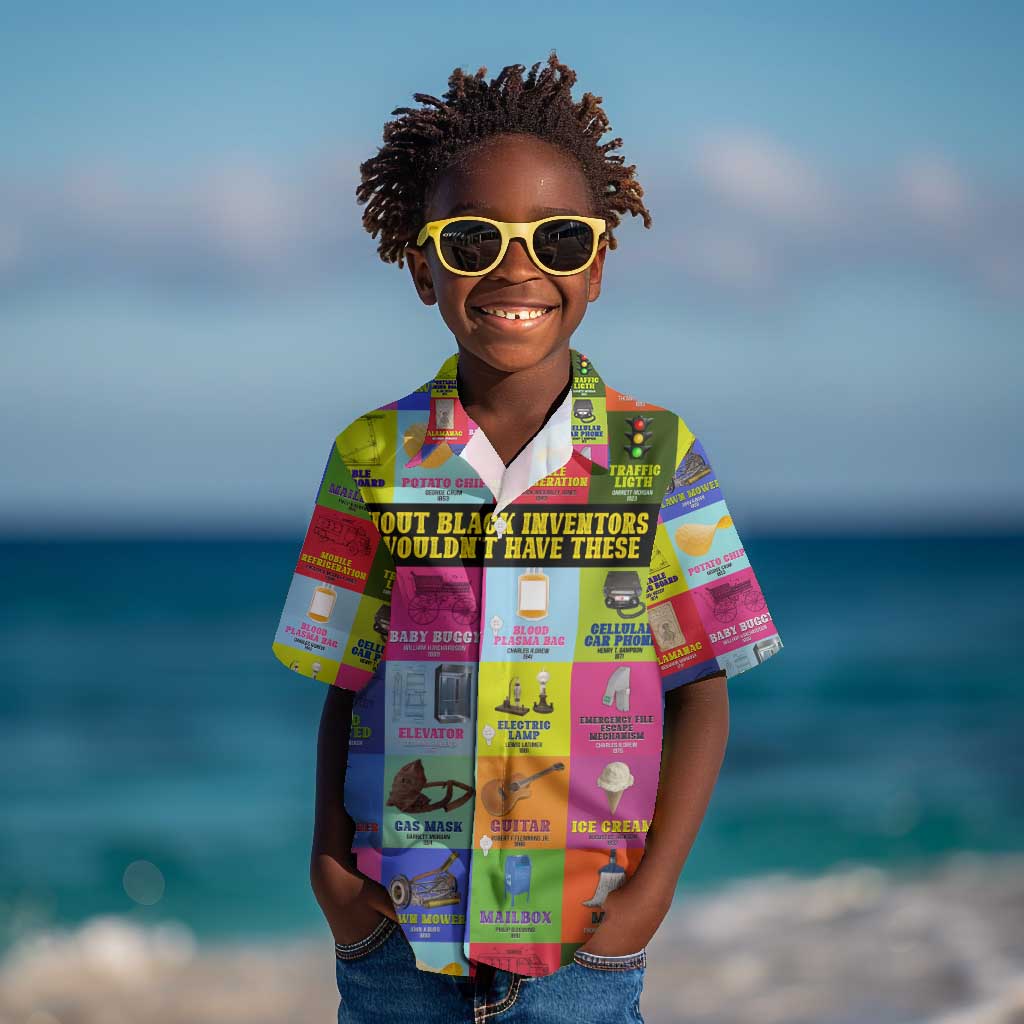 Black Inventions Kid Hawaiian Shirt African-American Inventors by ...