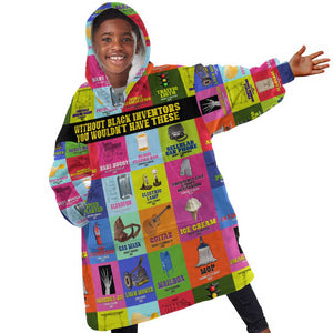 Black Inventions KId Wearable Blanket Hoodie African-American Inventors