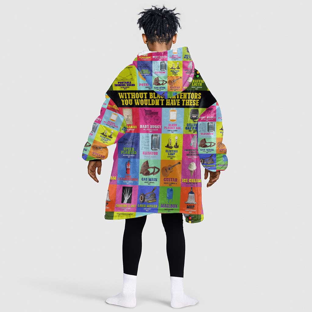 Black Inventions KId Wearable Blanket Hoodie African-American Inventors