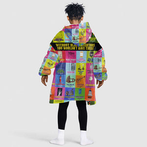 Black Inventions KId Wearable Blanket Hoodie African-American Inventors