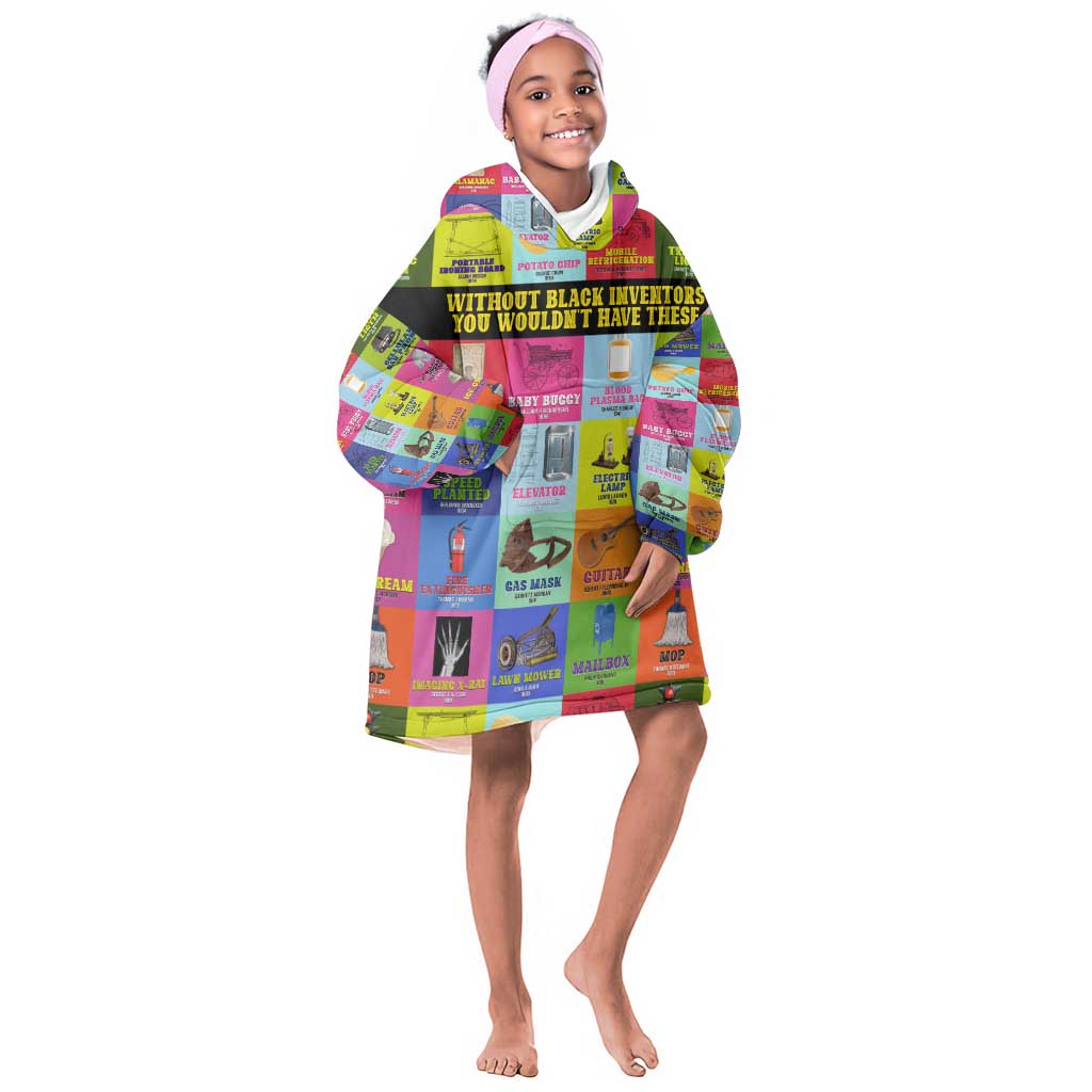 Black Inventions KId Wearable Blanket Hoodie African-American Inventors