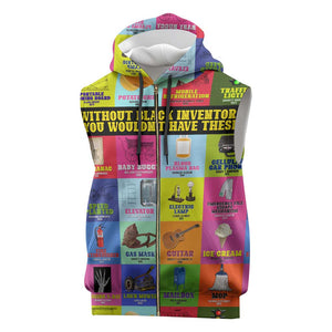 Black Inventions Sleeveless Zip Hoodie African-American Inventors - African Pride