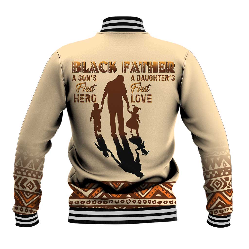 Black Father Baseball Jacket African Father with Son and Daughter DT02
