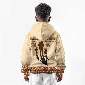 Black Father Kid Hoodie African Father with Son and Daughter