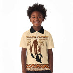 Black Father Kid Polo Shirt African Father with Son and Daughter