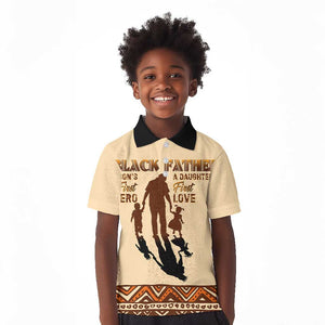 Black Father Kid Polo Shirt African Father with Son and Daughter