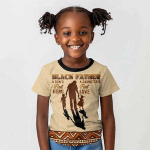 Black Father Kid T shirt African Father with Son and Daughter